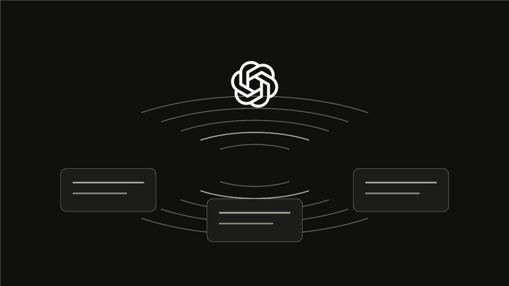 OpenAI voice AI interface concept with realtime audio signals
